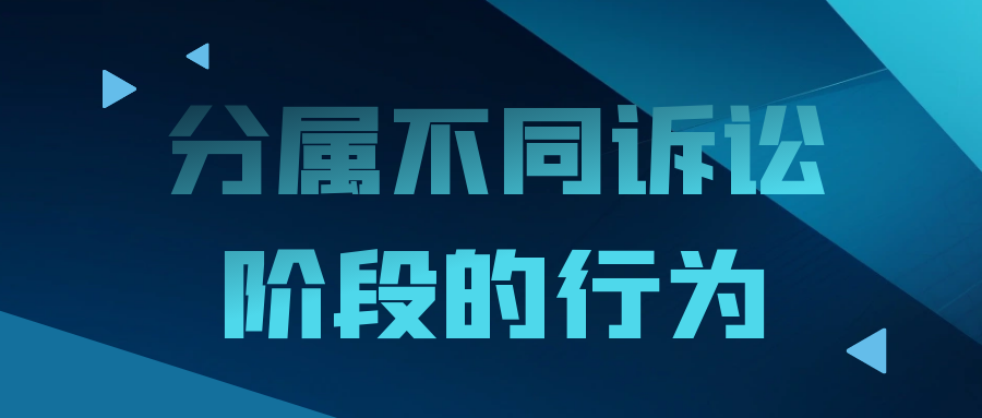 分属不同诉讼阶段的行为